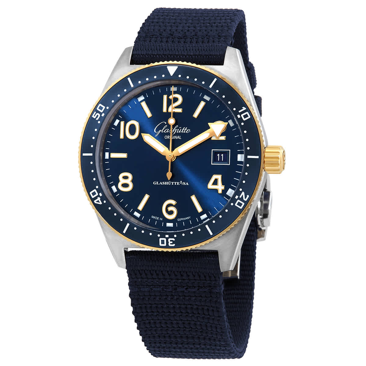 Glashutte SeaQ Automatic Blue Dial Mens Watch 1-39-11-10-90-34 9950$