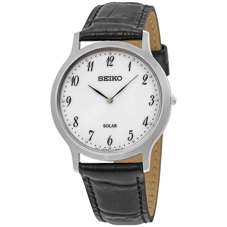 seiko white face watch