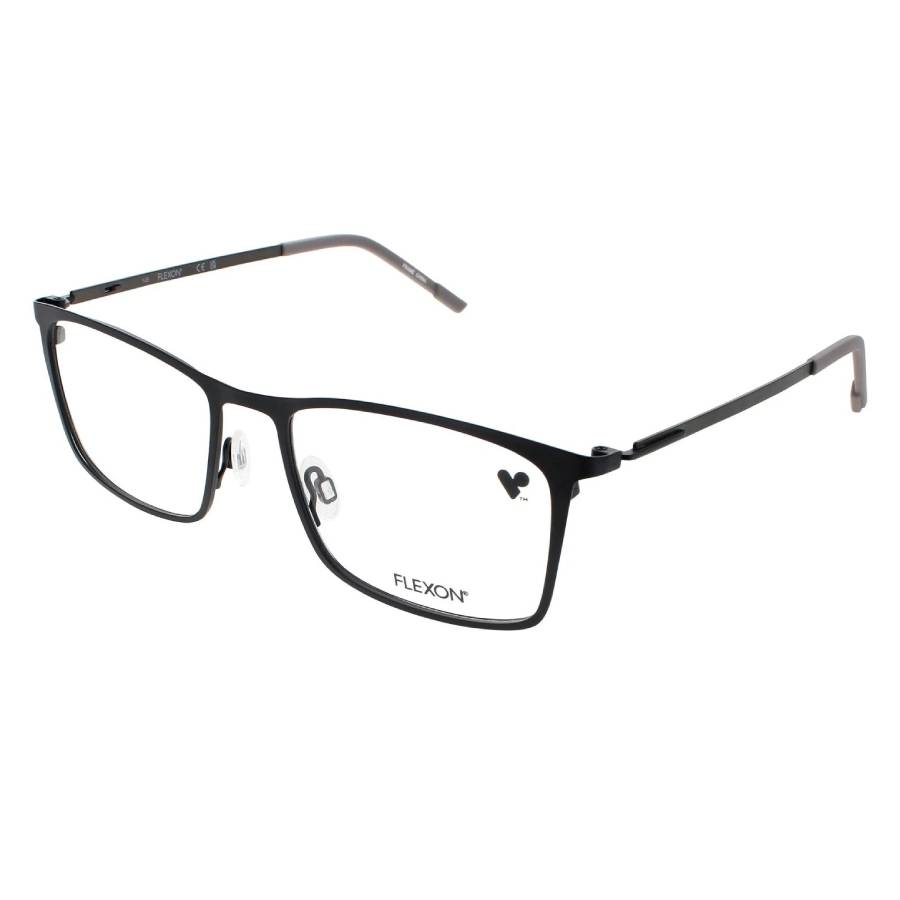 Flexon Demo Rectangular Mens Eyeglasses FLEXON E1144 002 54