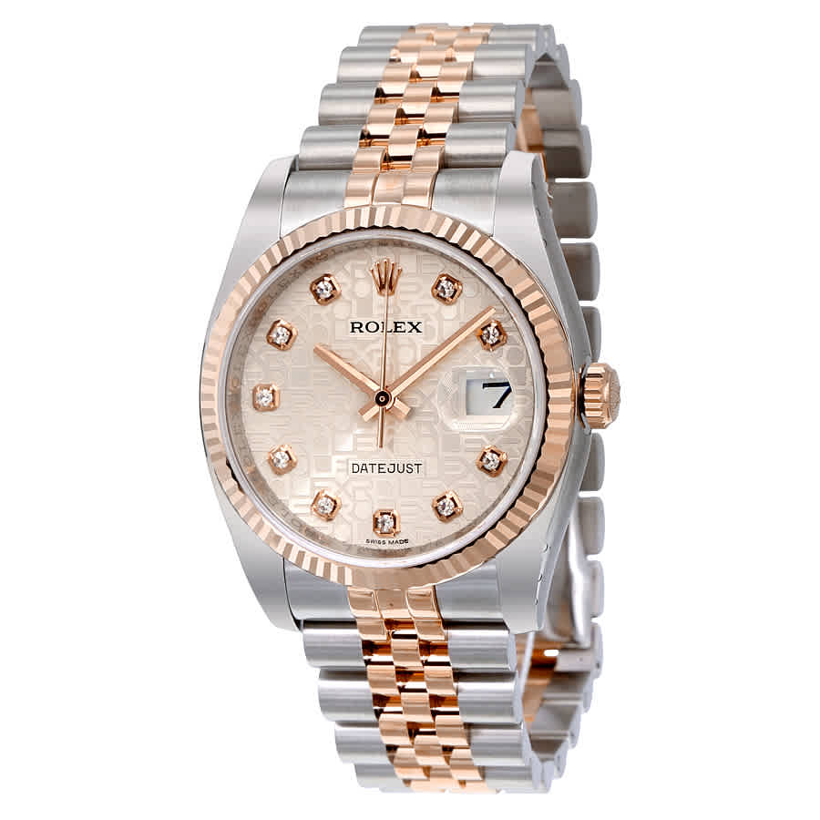 Rolex Oyster Perpetual Datejust 36 Silver Dial Stainless Steel and 18K Everose Gold Jubilee Bracelet Automatic Mens Watch 116231SJDJ Rolex Oyster Perpetual Datejust 36 Silver Dial Stainless Steel and 18K Everose Gold Jubilee Bracelet Automatic Mens Watch 116231SJDJ