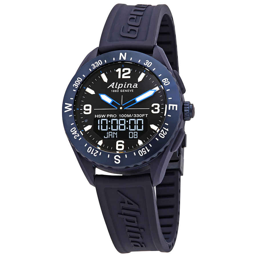Alpina Alpiner X Quartz Black Dial Mens Smart Watch AL-283LBN5NAQ6
