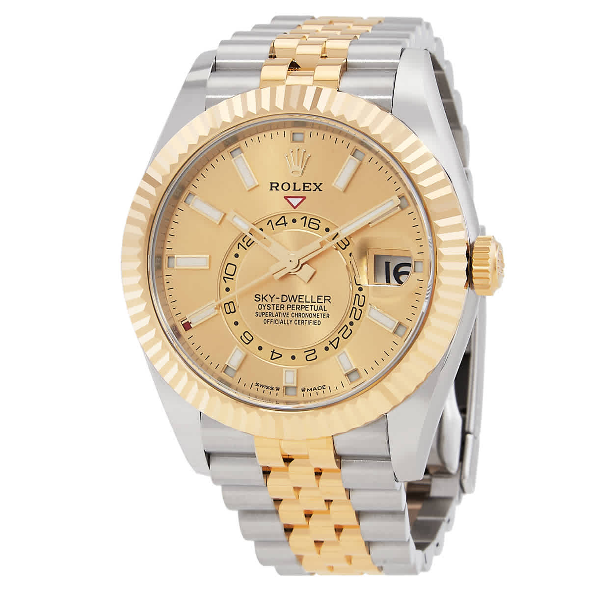Rolex Sky Dweller GMT Automatic Chronometer Champagne Dial Mens Watch 3369330002