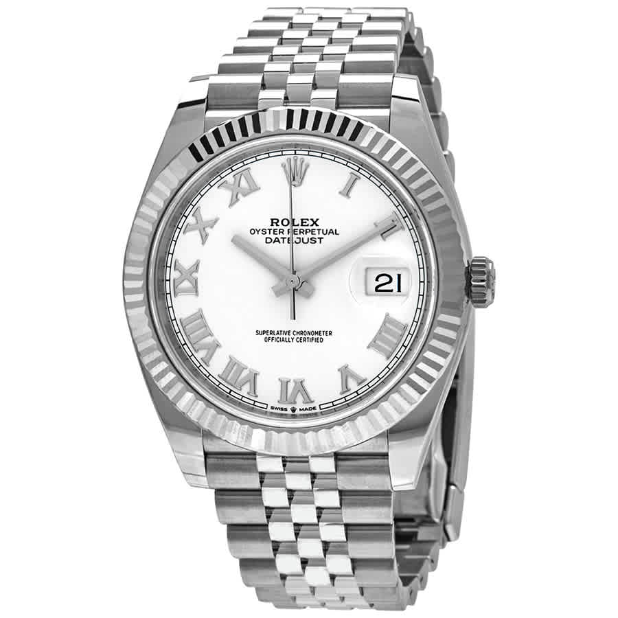 Rolex Datejust 41 White Dial Automatic Mens Jubilee Watch 126334WRJ