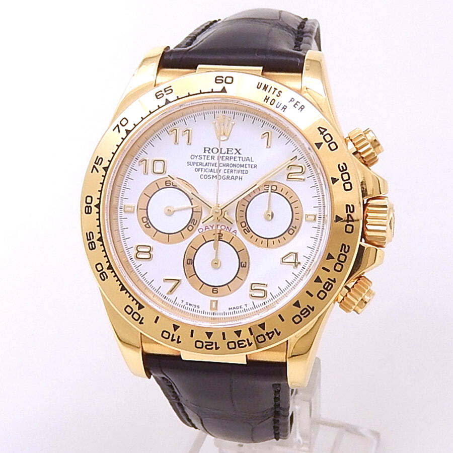 Preowned Rolex Cosmograph Daytona Chronograph Automatic White Dial Mens Watch 16518 WAL