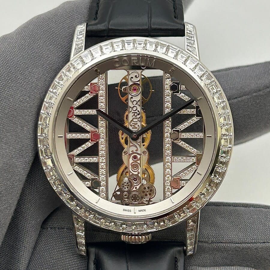 Corum Golden Bridge Hand Wind Diamond Mens Watch B11304069 27750$