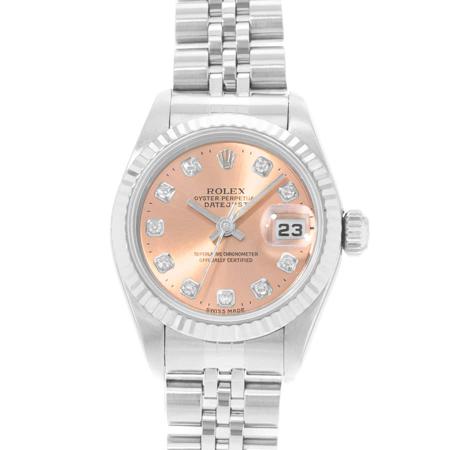 Preowned Rolex Datejust 26 Automatic Chronometer Diamond Pink Dial Ladies Watch 69174 PDJ