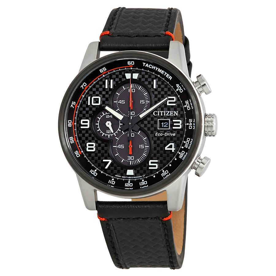 Citizen Primo Chronograph Eco-Drive Black Dial Men's Watch CA0681-03E 13205129056 | eBay