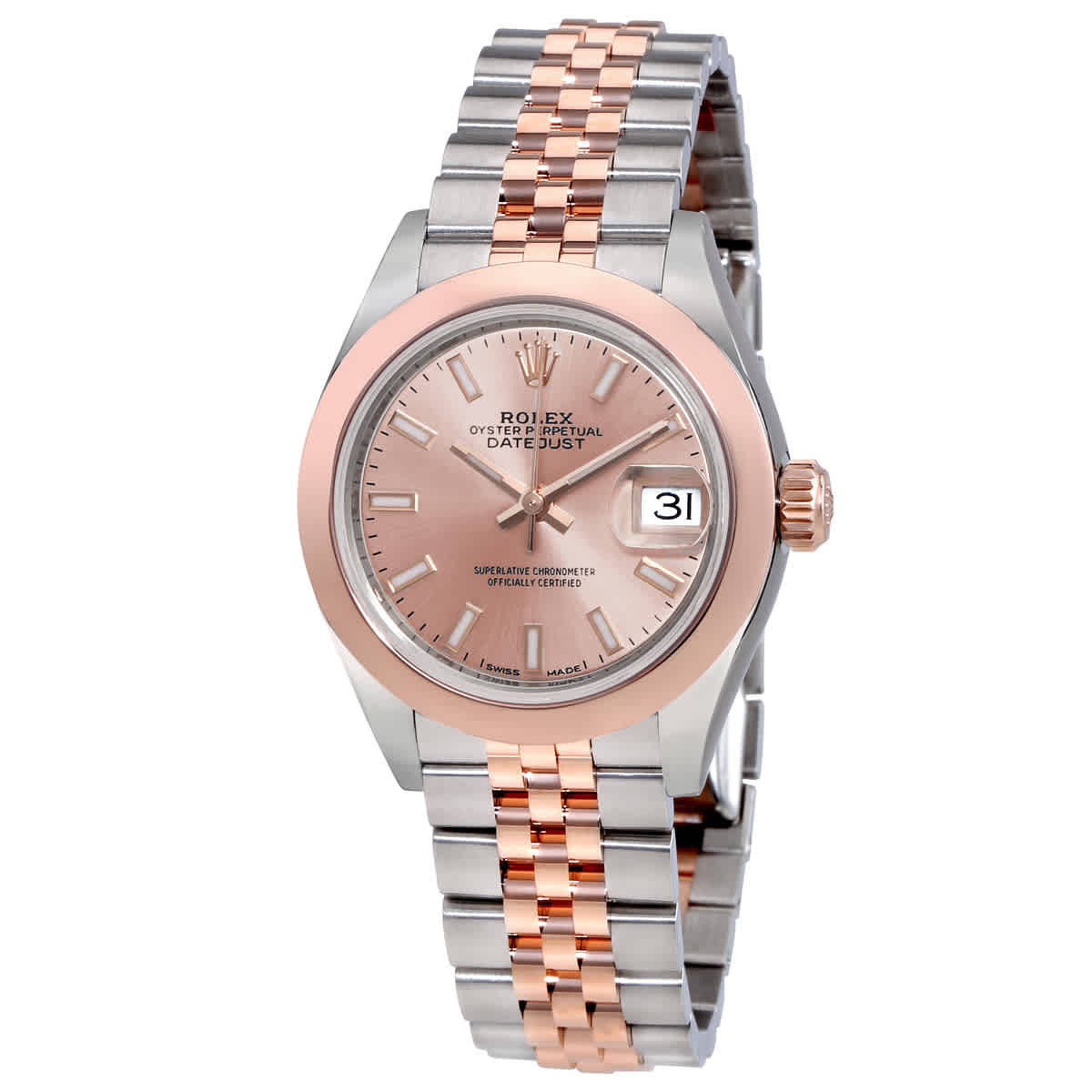 Rolex Lady Datejust 28 Sundust Dial Steel and 18K Everose Gold Watch 279161SNSJ