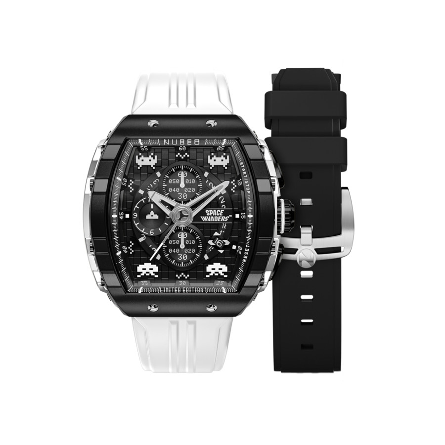 Nubeo Magellan Chronograph Black Dial Mens Watch NB-6024-SI-09 570$