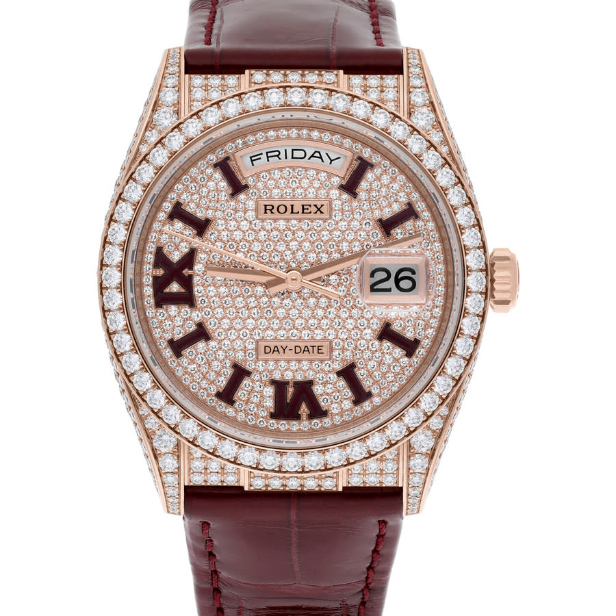 Rolex Daydate Chronograph Automatic Diamond Ladies Watch M128155RBR0002