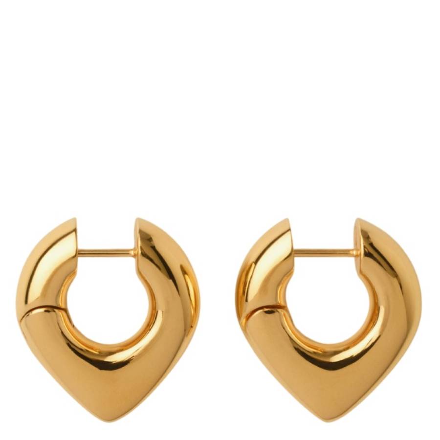 Burberry Gold Plated Thorn Hoop Earrings