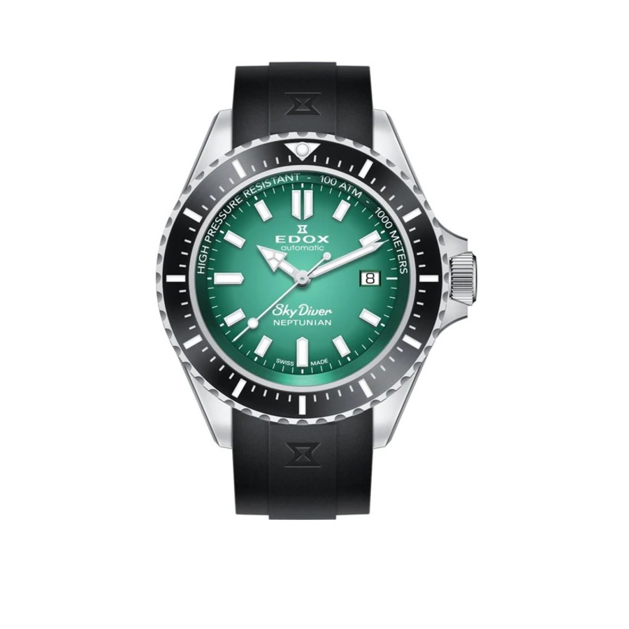 Edox Skydiver Automatic Green Dial Mens Watch 80120-3NCA-VDN 950$