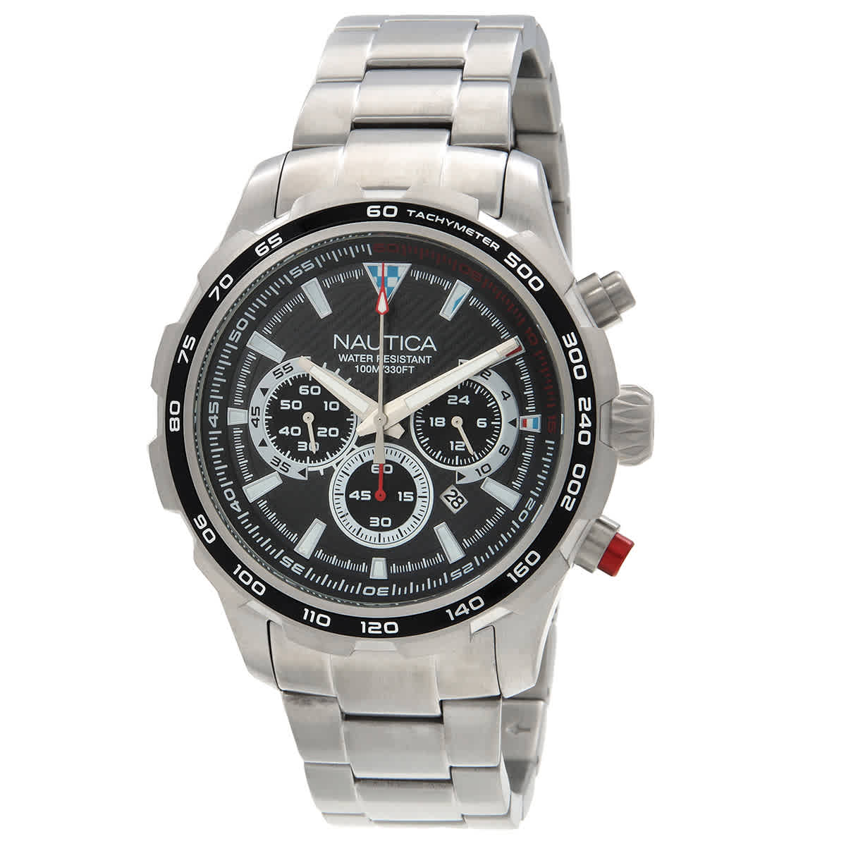 Nautica Nst Chronograph Quartz Black Dial Mens Watch NAPNSF301 120$