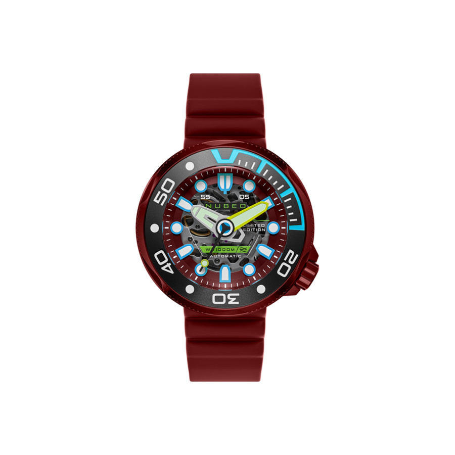 Nubeo Ventana Red Dial Mens Watch NB-6113-03