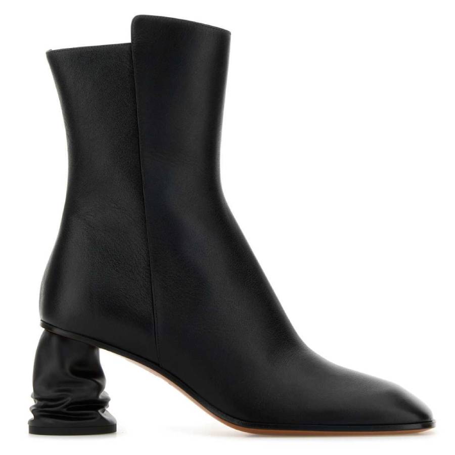 Alexander Mcqueen Ladies Black Crush Ankle Boots, Brand Size 37