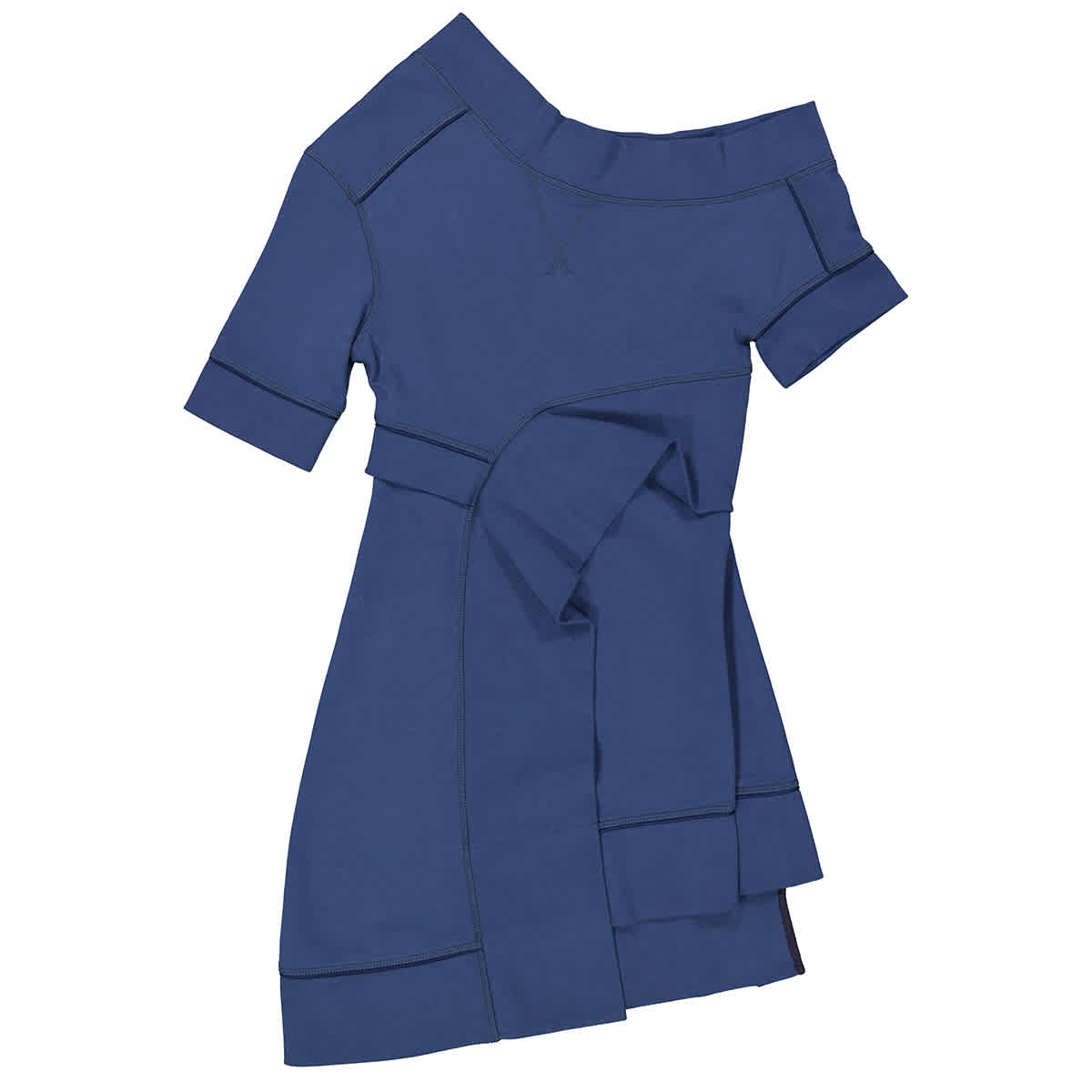 Burberry Pewter Blue One shoulder Cotton blend Sweatshirt Dress eBay