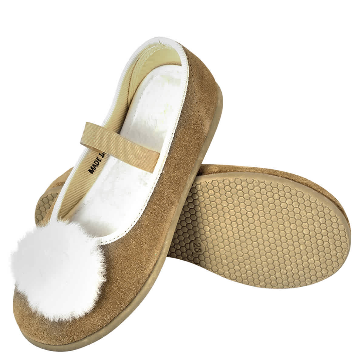 Bonton Kids Biche Pompom Flats