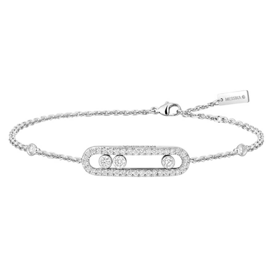 Messika Baby Move 18k White Gold Diamond Bracelet 2298$