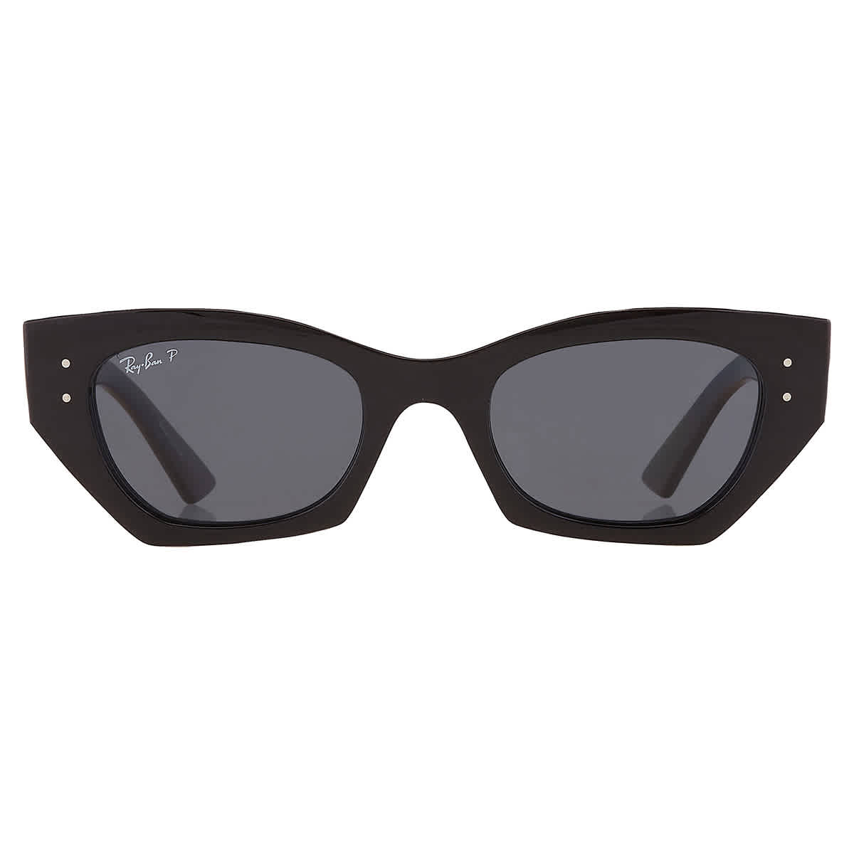 Ray-Ban Unisex Sunglass Zena Bio-Based - Frame color: Black, Lens color: Dark Grey Polarized
