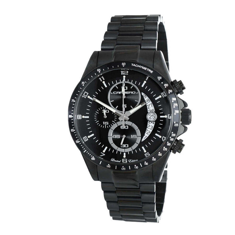 Torino Carrero Winner Circle Chronograph Quartz Black Dial Mens Watch JC1BKBK101BK 2052$
