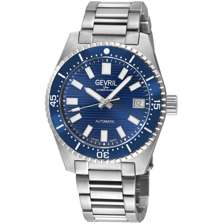 Gevril Atlantic Avenue Automatic Blue Dial Mens Watch 47201B