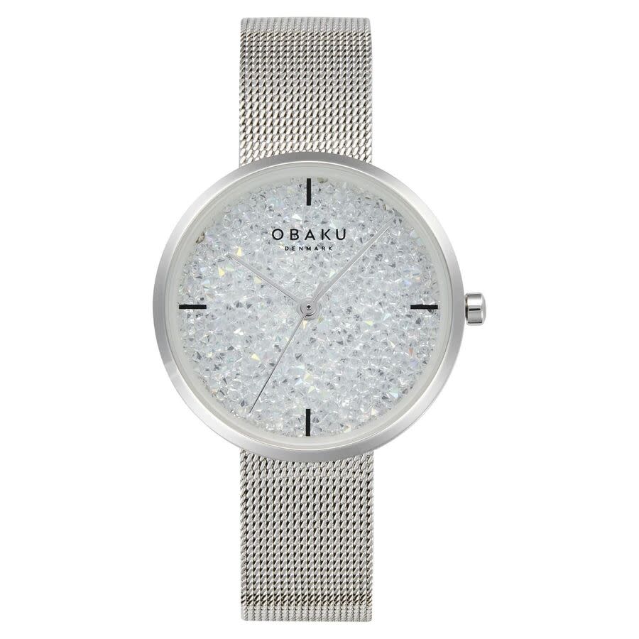Obaku Glimmer Quartz White Dial Ladies Watch V289LHCWMC 62$