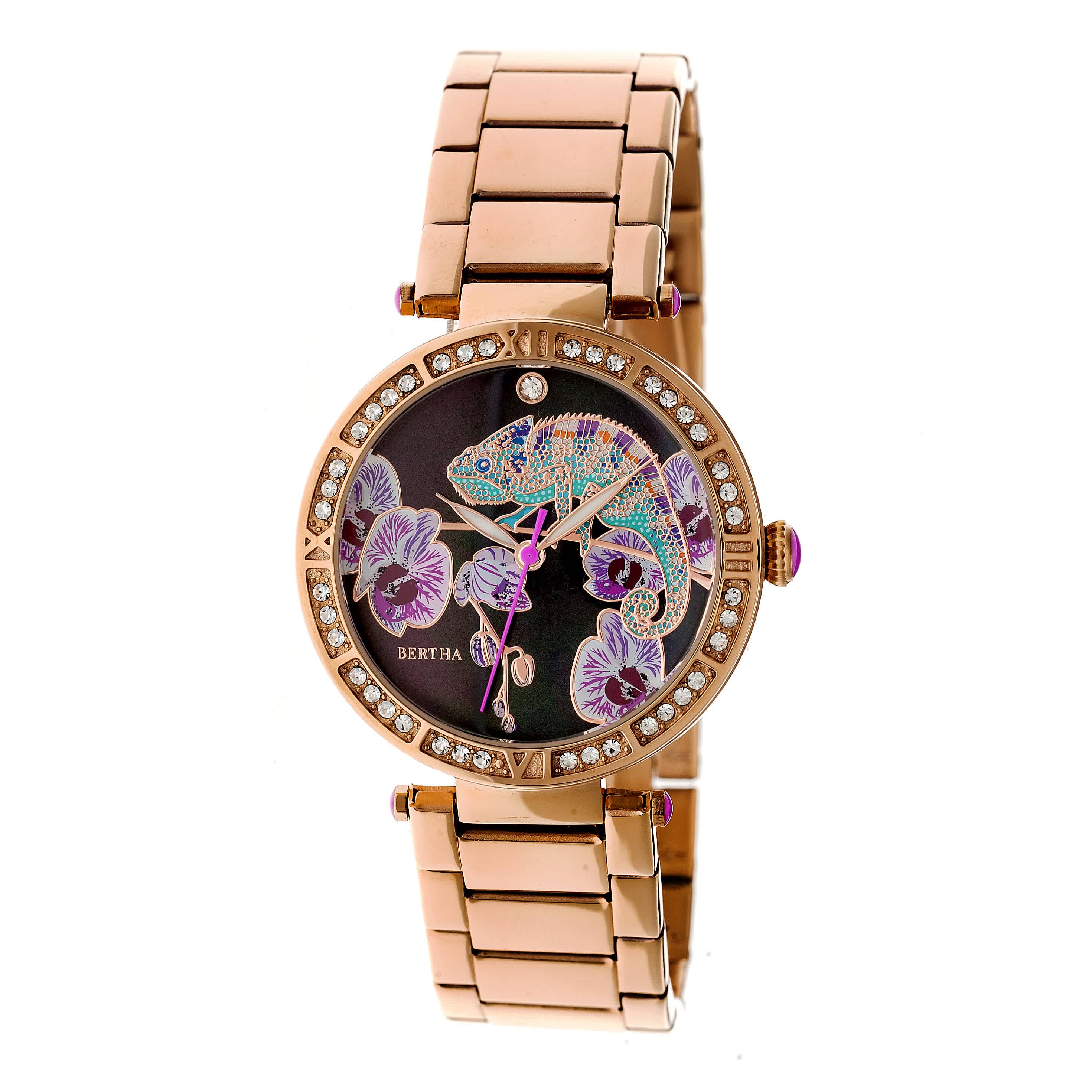 Bertha Camilla Balck Chameleon Dial Gold-tone Ladies Watch BTHBR6203
