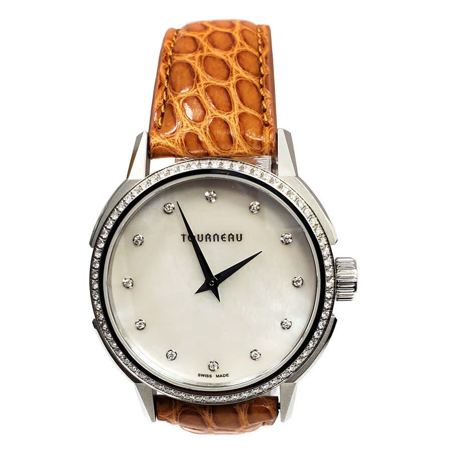 Pre-owned Tourneau Tny Roventa Quartz Diamond Ladies Watch TNY350707