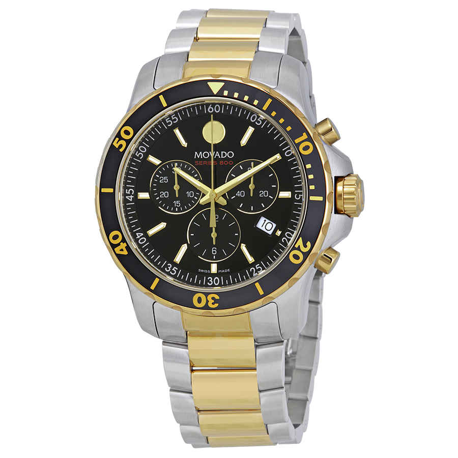 Movado Series 800 Chronograph Black Dial Mens Watch 2600146 1074$