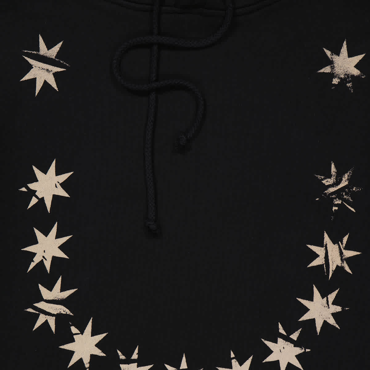 424 Men's Star Print Hoodie In Black