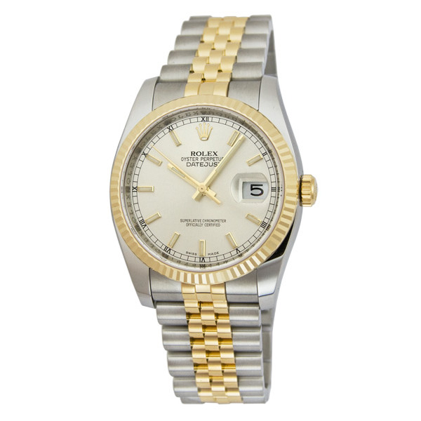 Preowned Rolex Datejust Automatic Chronometer Silver Dial Mens Watch 116233 SSJ