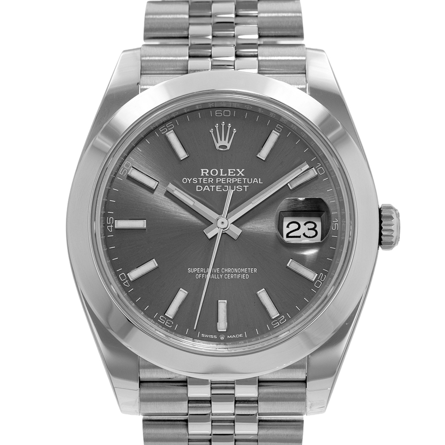 Preowned Rolex Datejust 41 Automatic Chronometer Silver Dial Mens Watch 126300 SSJ