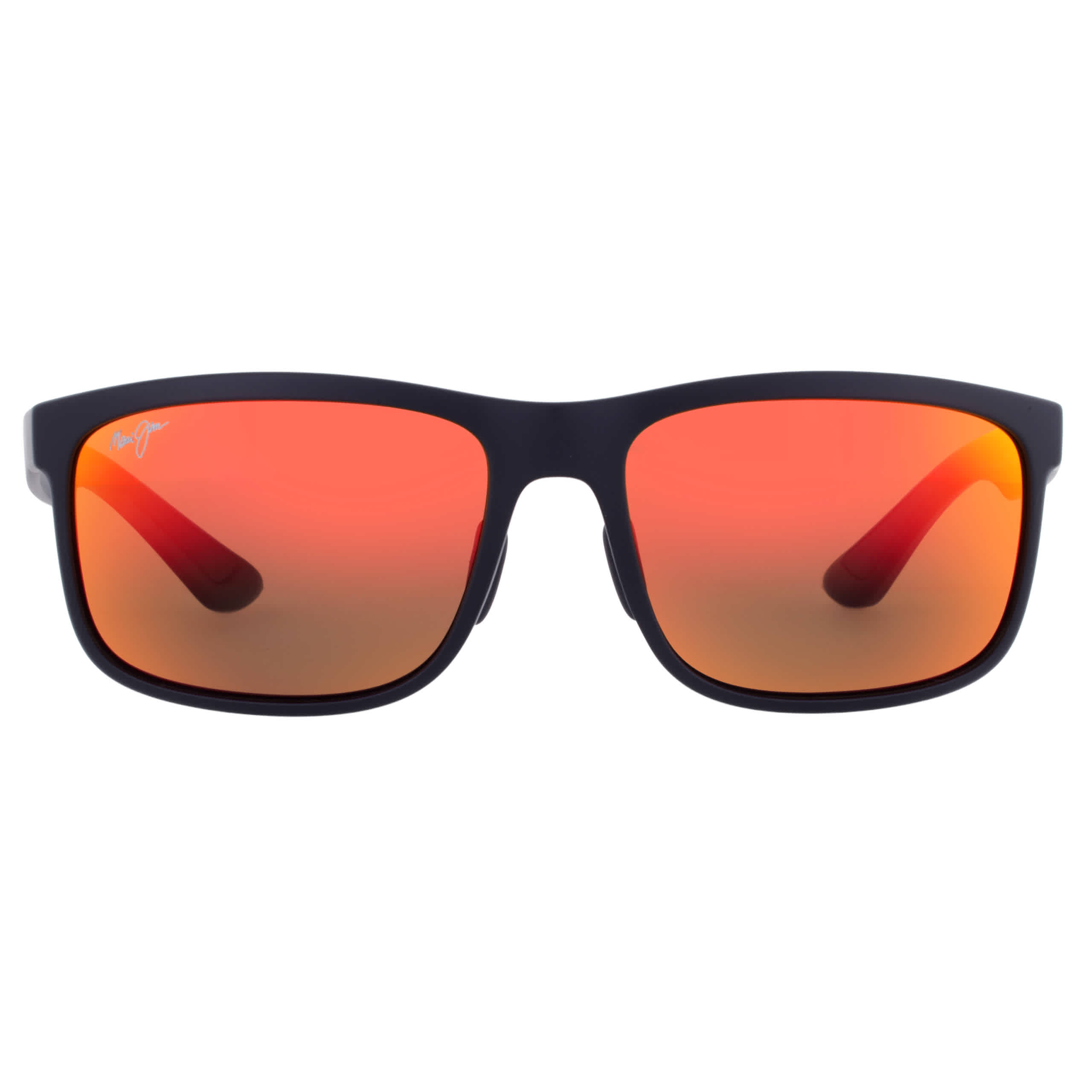 Maui Jim Unisex Sunglass Huelo -  Frame color: Black, Lens color: Hawaii Lava U+2122 Mirror Polarized