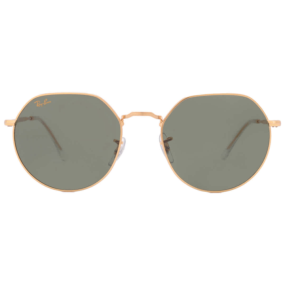 Ray Ban Jack Green Geometric Unisex Sunglasses RB3565 919631 55