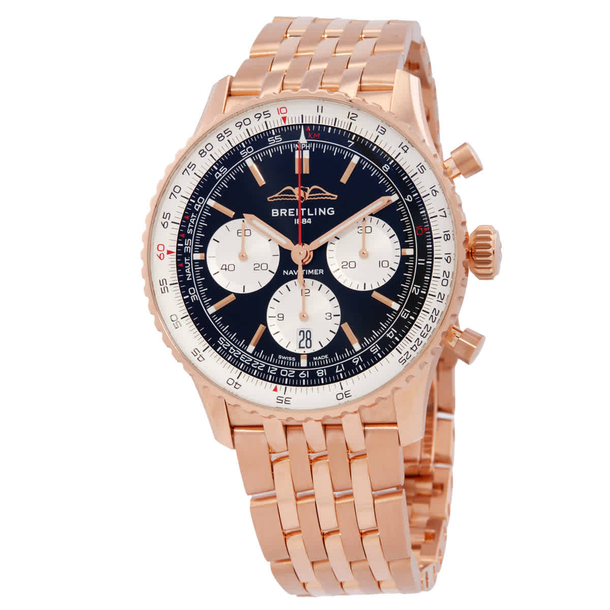 Breitling Navitimer Chronograph Automatic Black Dial Unisex Watch RB0138211B1R1