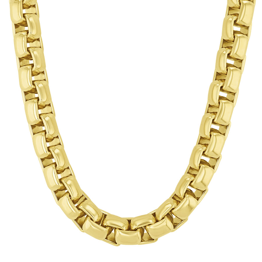 Robert Alton Stainless Steel Rounded Box Link Yellow Finish Chain 85$