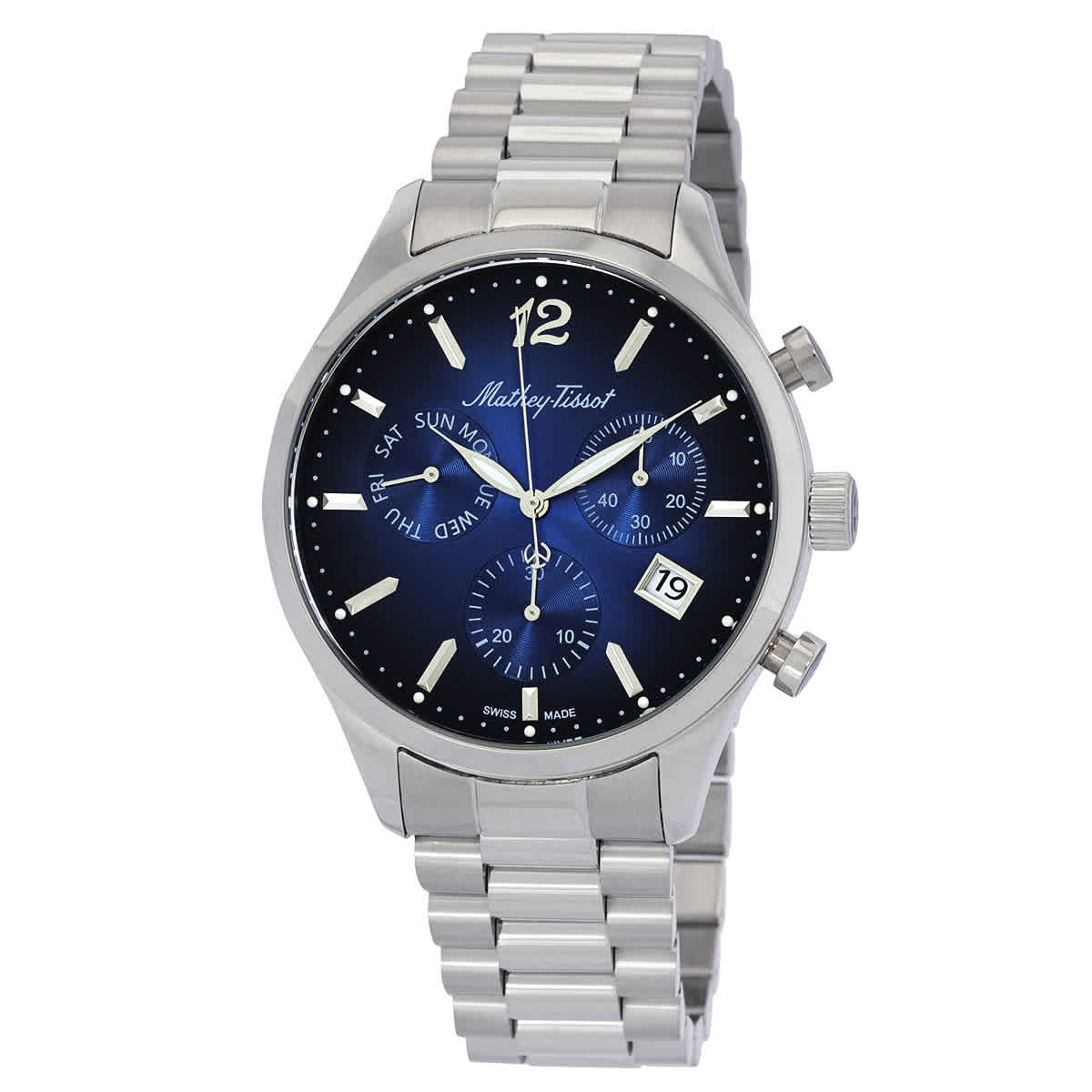 Mathey-Tissot Urban Chrono Chronograph Quartz Blue Dial Mens Watch H411CHABU 179$