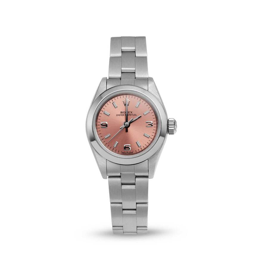 Preowned Rolex Oyster Perpetual Automatic Chronometer Pink Dial Ladies Watch 76080