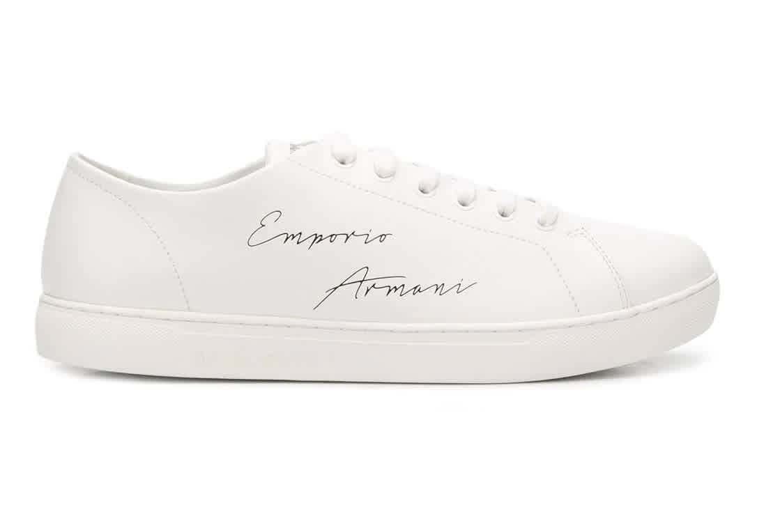 emporio armani shoes white