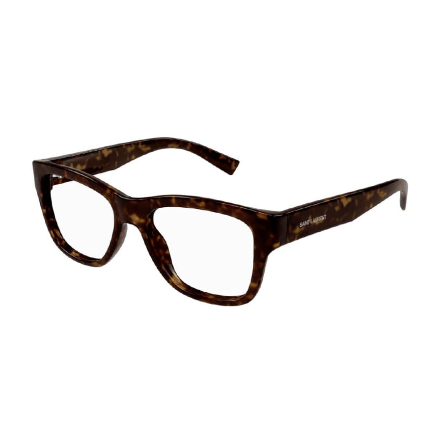 Saint Laurent Ladies Black Square Eyeglass Frames SL677 002