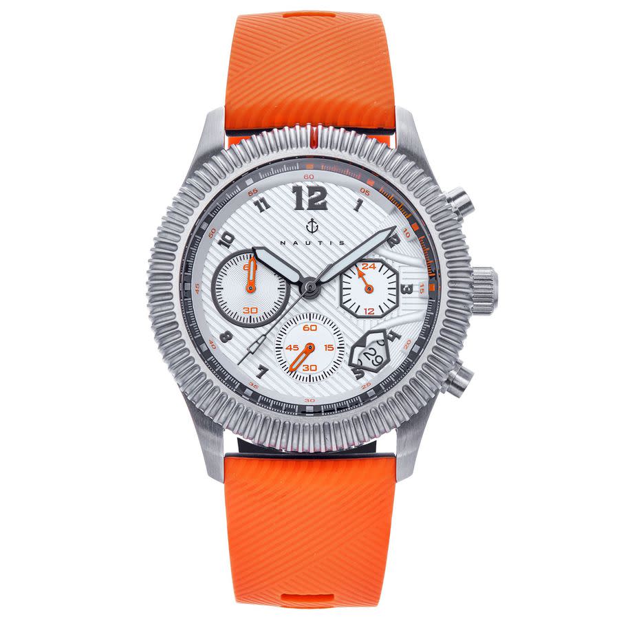 Nautis Meridian Chronograph Quartz White Dial Mens Watch NAUN100-3