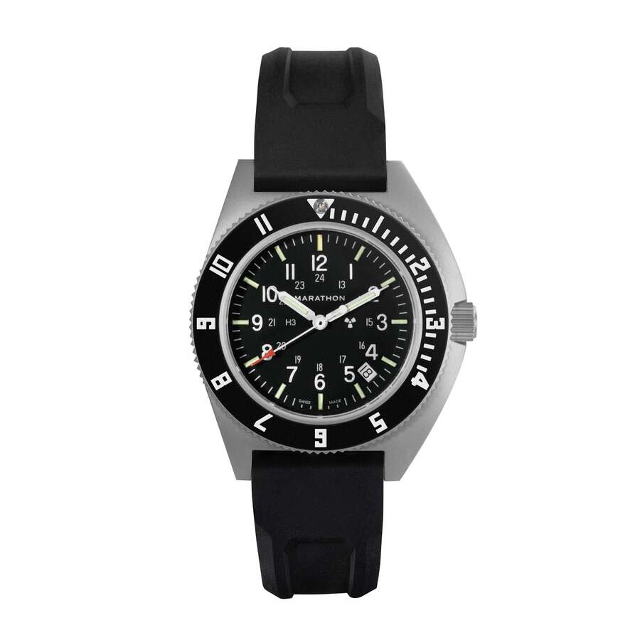 Marathon Ssnav-D Quartz Black Dial Mens Watch WW194013SS-0130