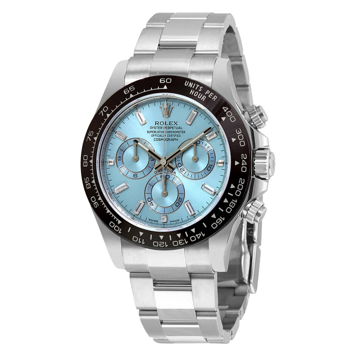 Rolex Oyster Perpetual Cosmograph Daytona Ice Blue Dial Automatic Mens Chronograph Watch 116506BLDO