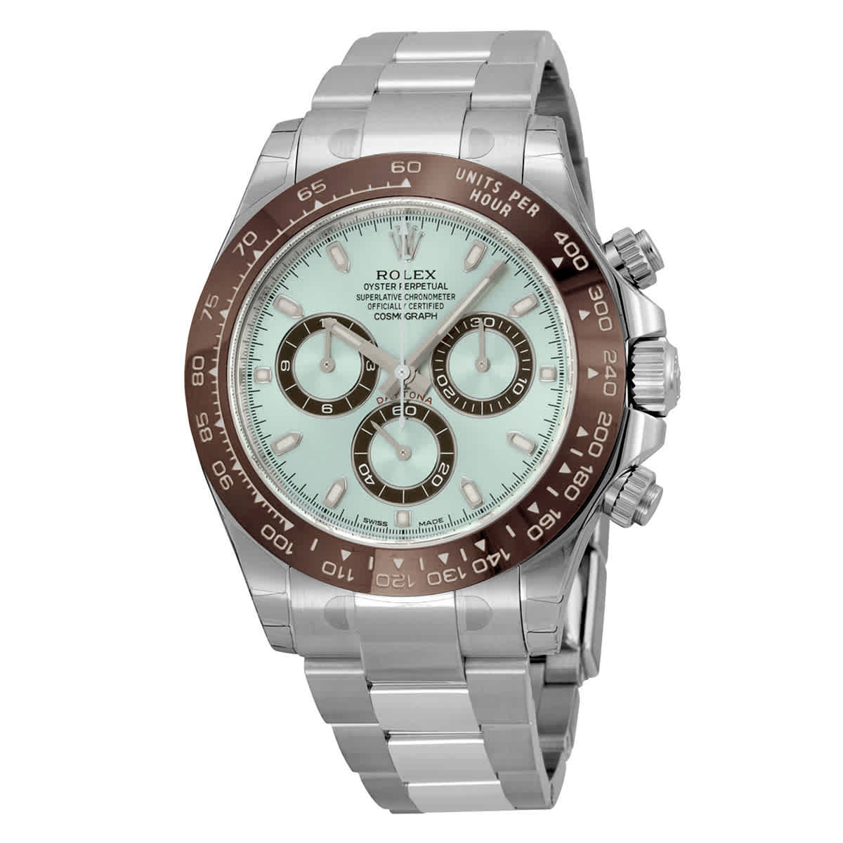 Rolex Cosmograph Daytona Ice Blue Dial Platinum Oyster Bracelet Automatic Mens Watch 116506IBLSO