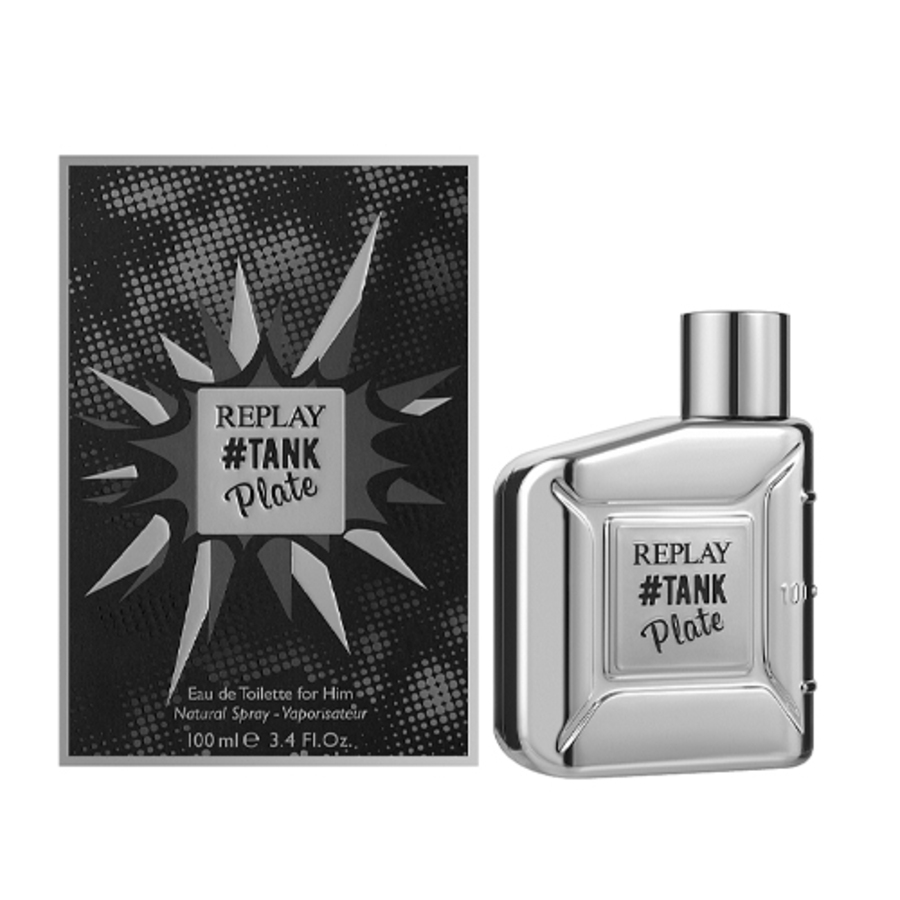 Replay Mens Tank Plate EDT Spray 34 oz Fragrances 8011889500057 25$