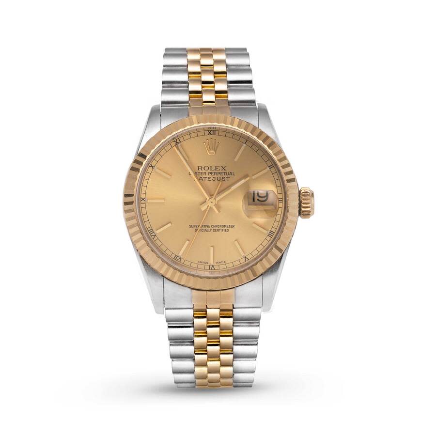 Preowned Rolex Datejust Automatic Champagne Dial Unisex Watch 16233 CSJ