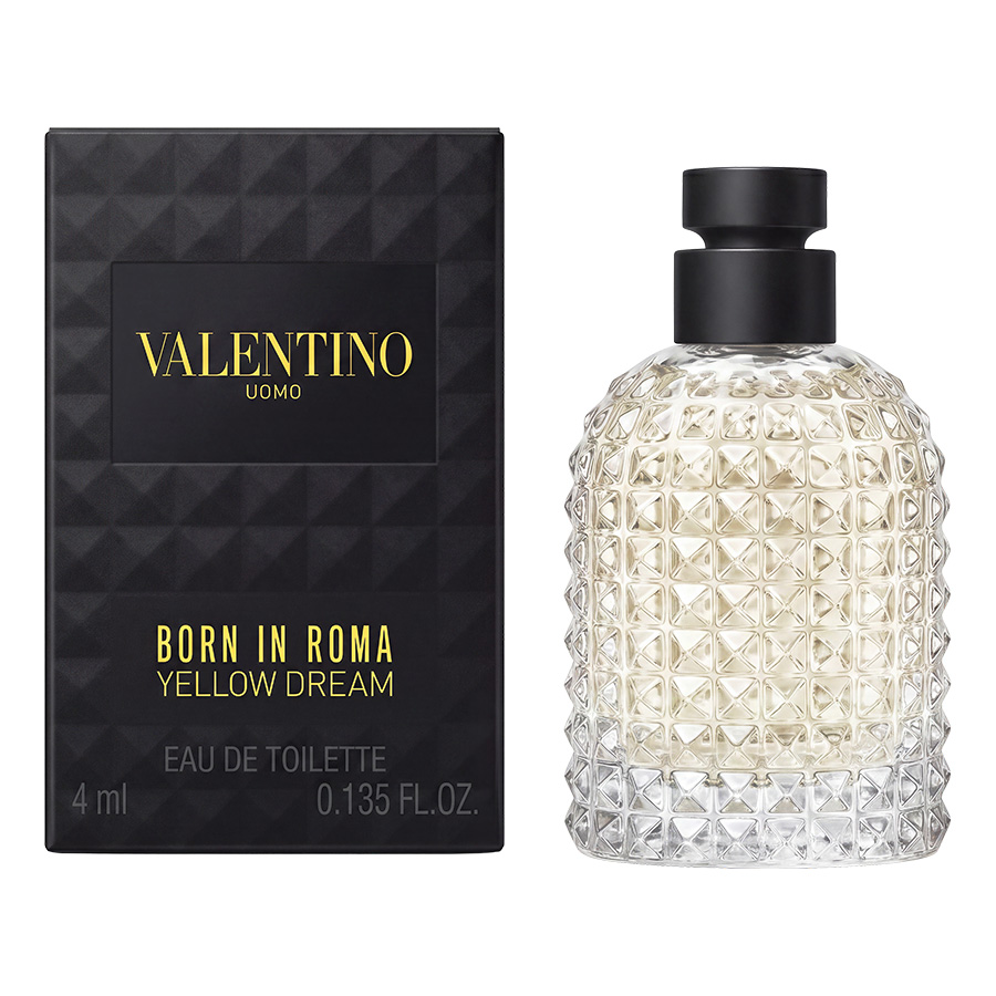 Valentino Mens Uomo Born In Roma Yellow Dream EDT Spray 0.13 oz Fragrances 3614273700559