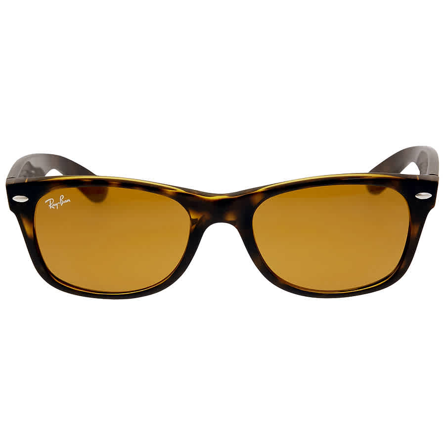 Ray-Ban Unisex Sunglass New Wayfarer Classic -  Frame color: Light Havana, Lens color: B-15 Brown