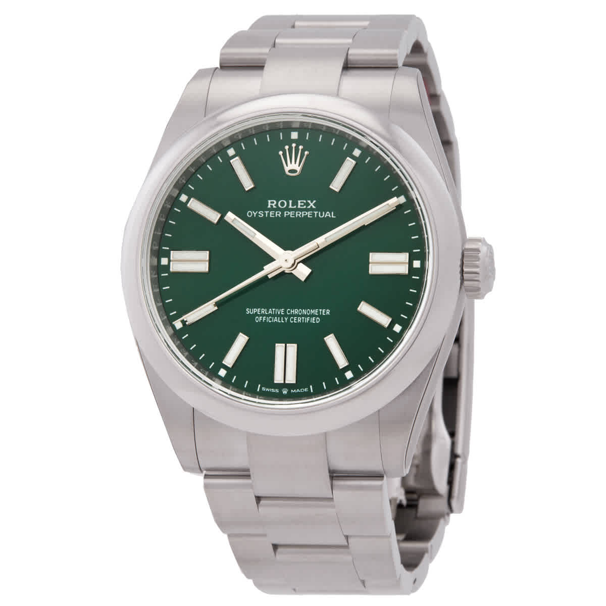 Rolex Oyster Perpetual 41mm Automatic Chronometer Green Dial Mens Watch M1343000004