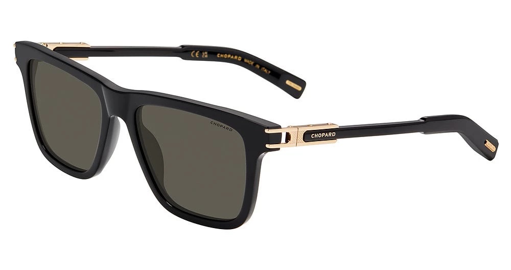 Chopard Polarized Smoke Square Mens Sunglasses SCH398 700P 57